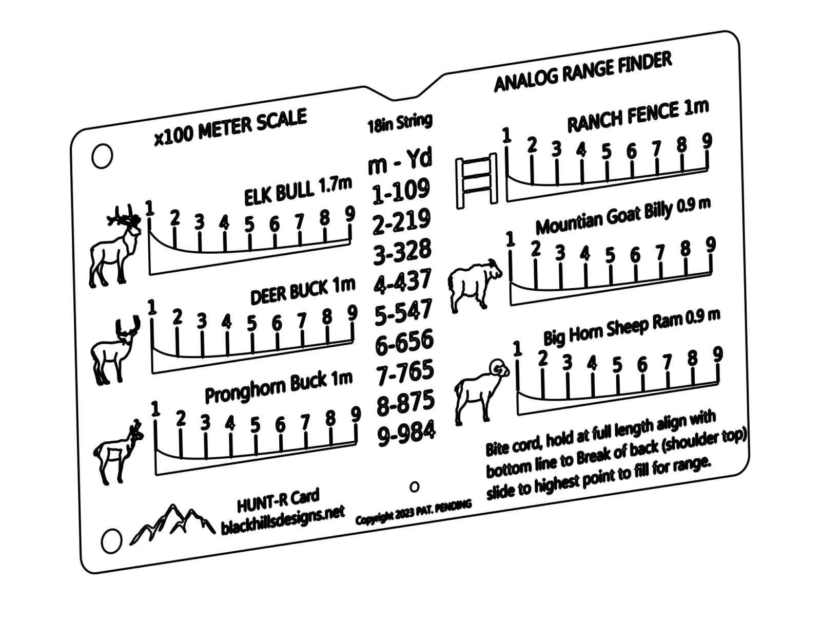 HUNT-R CARD - Black Hills Designs